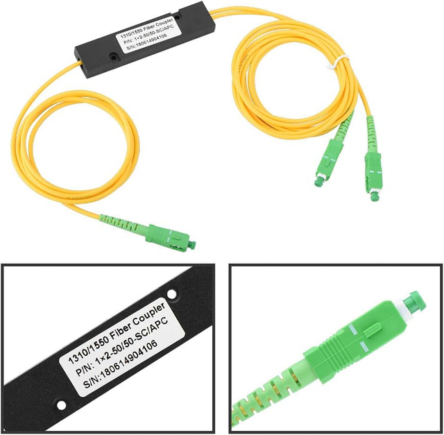 Divisor PLC tipo Cable 1x2 1x8 1x16 SC/UPC SC/APC, m&oacute;dulo divisor LGX enchufable, caja divisora ​​PLC de fibra &oacute;ptica 1:2