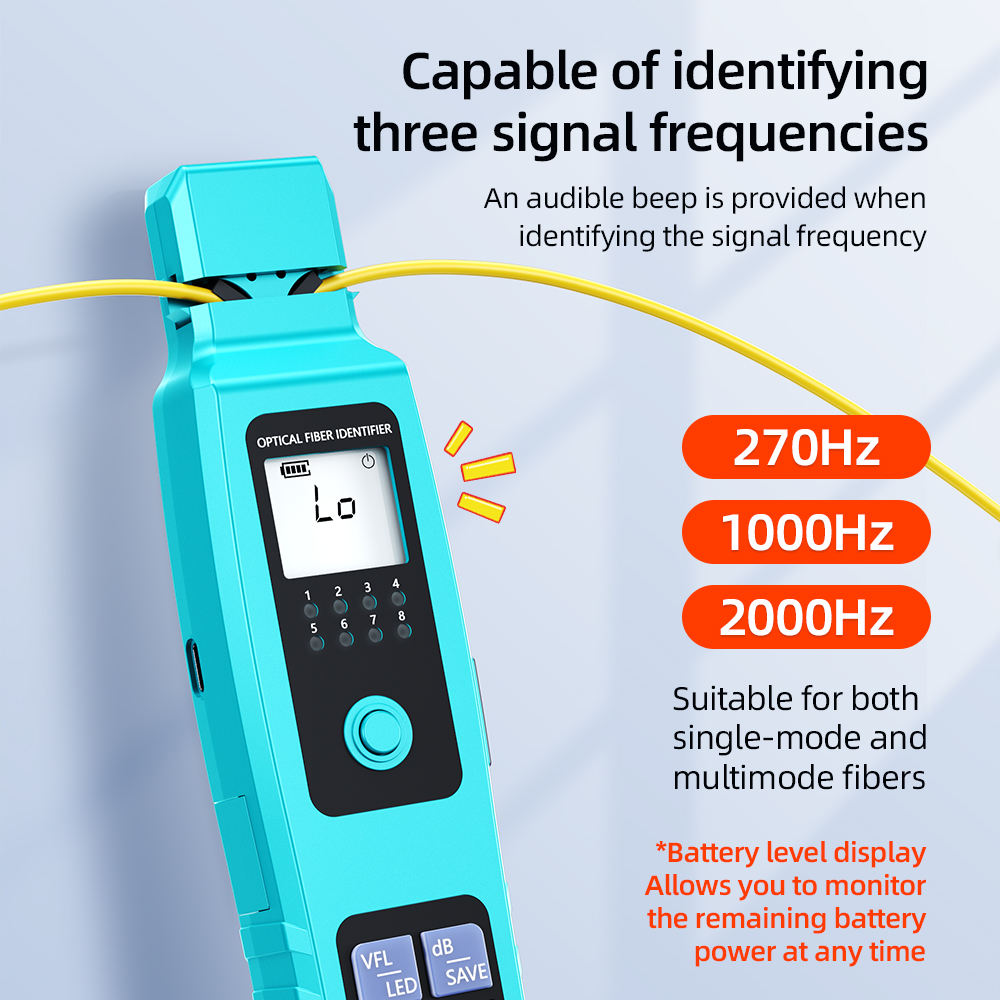 SAIVXIAN A-50/A-50+ Detector de probador de cable de fibra con identificador de fibra &oacute;ptica activa con localizador visual de fallas de 30 mw