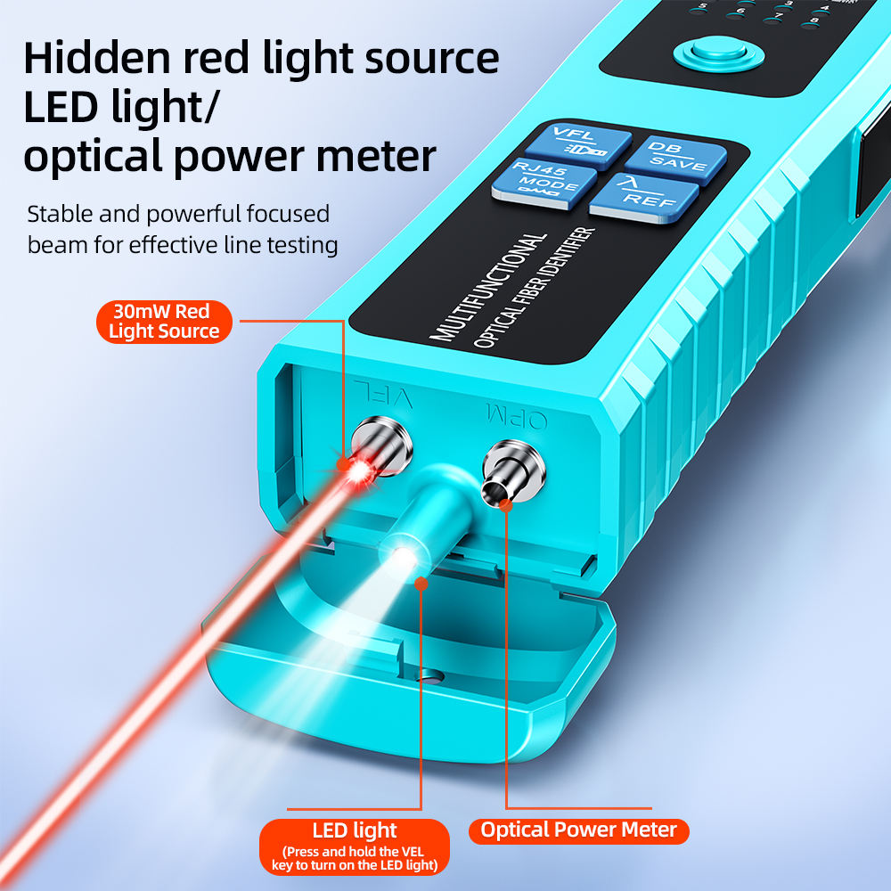 SAIVXIAN A-50/A-50+ Detector de probador de cable de fibra con identificador de fibra &oacute;ptica activa con localizador visual de fallas de 30 mw